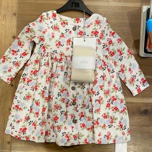 Floral dress with matching tights